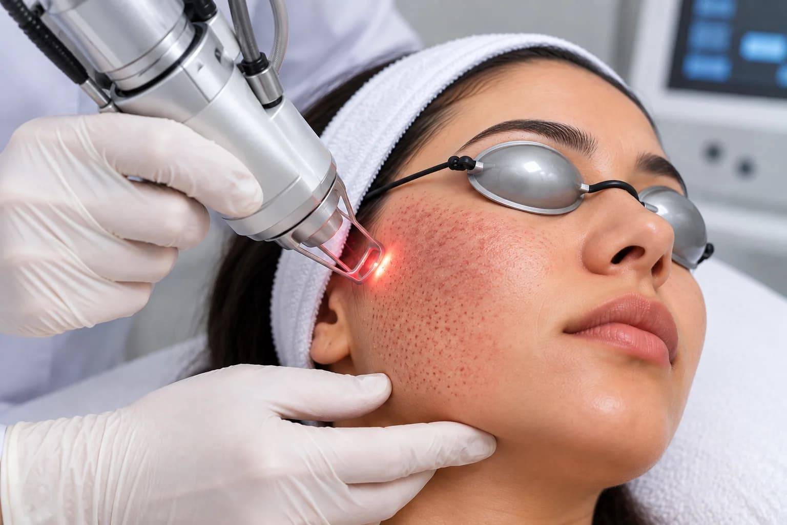 Fraxis fractional CO2 laser skin rejuvenation in Raipur