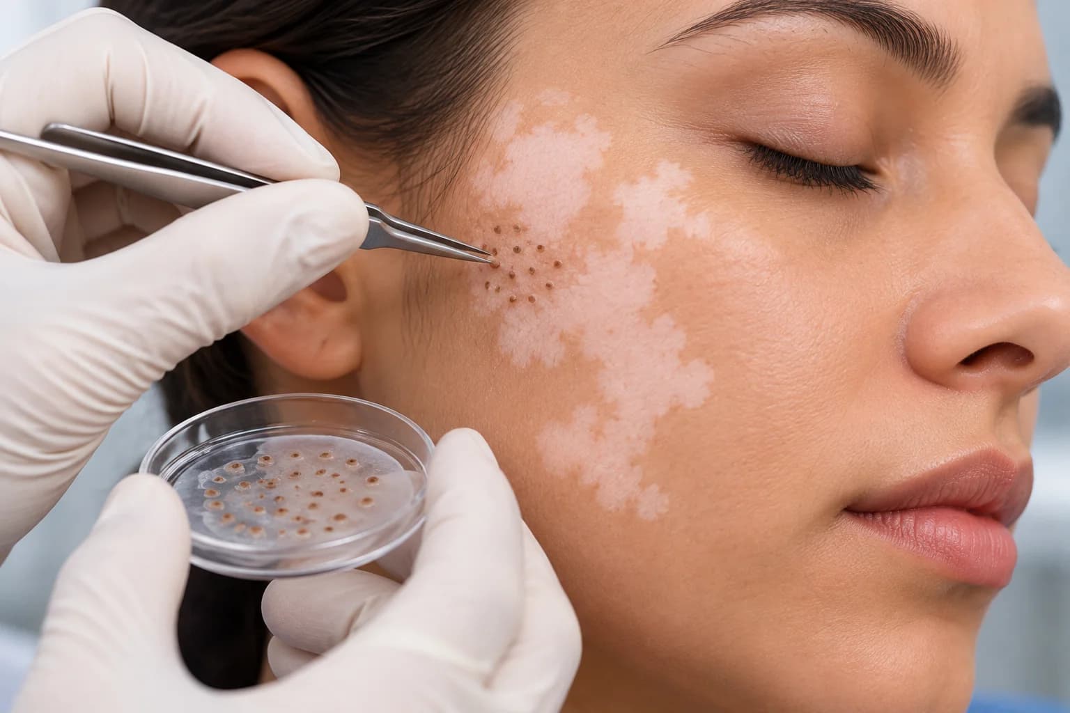 Non-cultured melanocyte transfer surgery for vitiligo